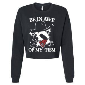 Be In Awe Of My Tism Retro Style Cropped Pullover Crew