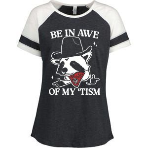 Be In Awe Of My Tism Retro Style Enza Ladies Jersey Colorblock Tee