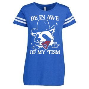 Be In Awe Of My Tism Retro Style Enza Ladies Jersey Football T-Shirt