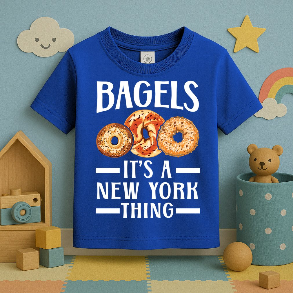 Bagels Its A New York Thing Food Lover Jewish Bagel Gift Toddler T-Shirt