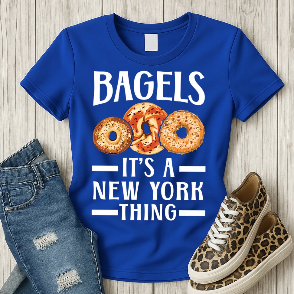 Bagels Its A New York Thing Food Lover Jewish Bagel Gift Womens T-Shirt