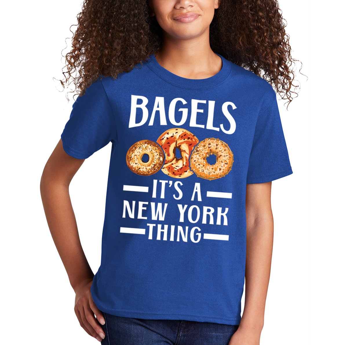 Bagels Its A New York Thing Food Lover Jewish Bagel Gift Kids T-Shirt