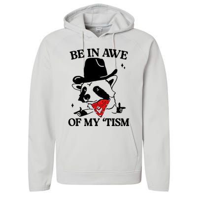 Be In Awe Of My Tism Retro Style Performance Fleece Hoodie