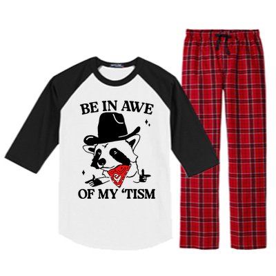 Be In Awe Of My Tism Retro Style Raglan Sleeve Pajama Set