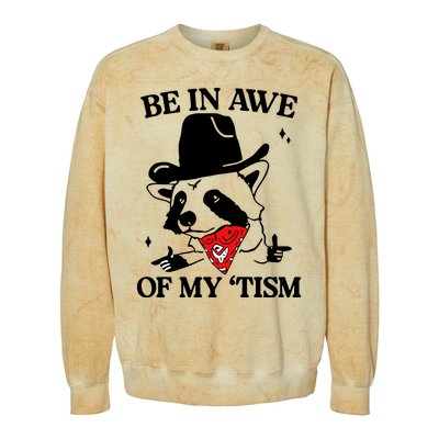 Be In Awe Of My Tism Retro Style Colorblast Crewneck Sweatshirt