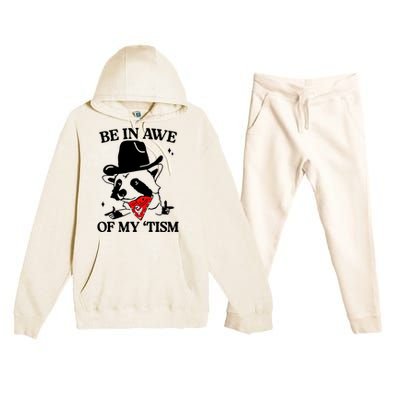 Be In Awe Of My Tism Retro Style Premium Hooded Sweatsuit Set