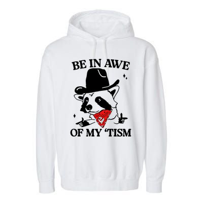 Be In Awe Of My Tism Retro Style Garment-Dyed Fleece Hoodie