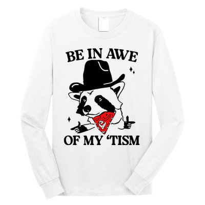 Be In Awe Of My Tism Retro Style Long Sleeve Shirt