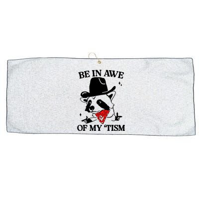 Be In Awe Of My Tism Retro Style Large Microfiber Waffle Golf Towel