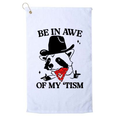 Be In Awe Of My Tism Retro Style Platinum Collection Golf Towel