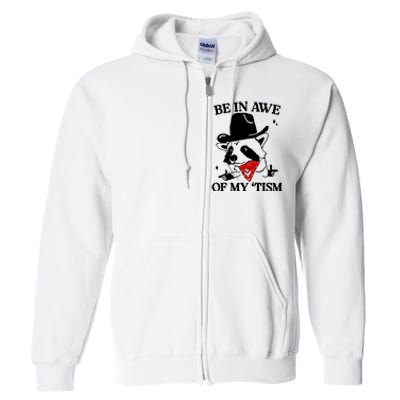 Be In Awe Of My Tism Retro Style Full Zip Hoodie