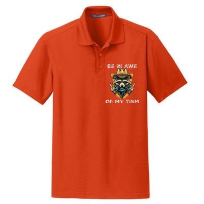 Be In Awe Of My Tism Autism Awareness Dry Zone Grid Polo