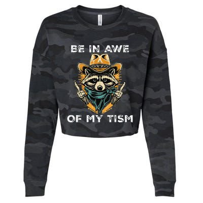 Be In Awe Of My Tism Autism Awareness Cropped Pullover Crew