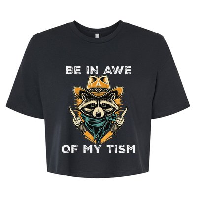 Be In Awe Of My Tism Autism Awareness Bella+Canvas Jersey Crop Tee