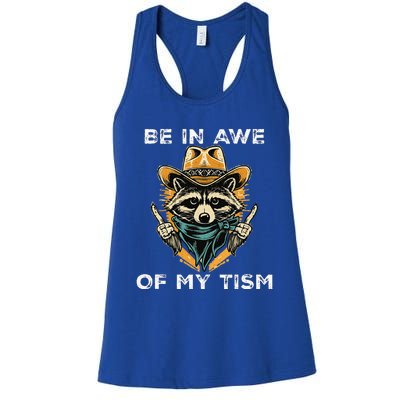 Be In Awe Of My Tism Autism Awareness Women's Racerback Tank