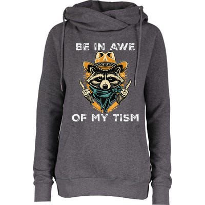 Be In Awe Of My Tism Autism Awareness Womens Funnel Neck Pullover Hood