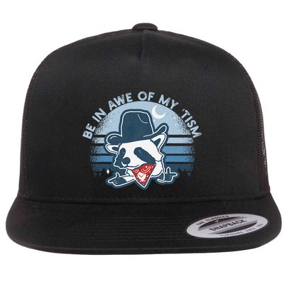 Be In Awe Of My Tism Funny Autism Awareness Flatbill Hat