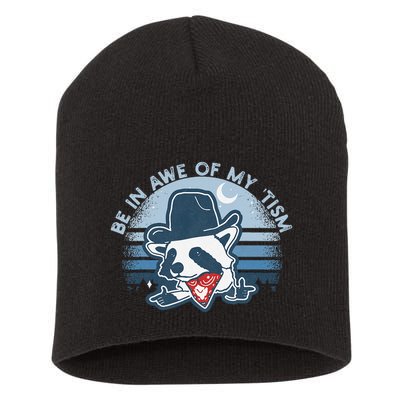 Be In Awe Of My Tism Funny Autism Awareness Short Acrylic Beanie