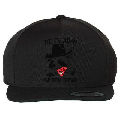 Be In Awe Of My Tism Funny Wool Snapback Cap