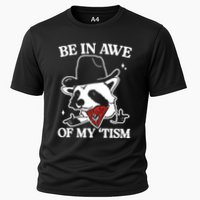 Be In Awe Of My Tism Funny Racoon Meme Retro Performance Shirt