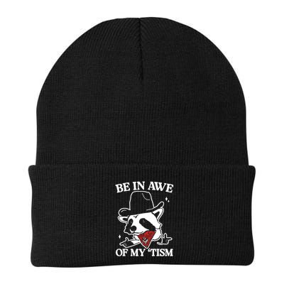 Be In Awe Of My Tism Funny Racoon Meme Retro Beanie