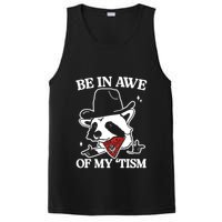 Be In Awe Of My Tism Funny Racoon Meme Retro PosiCharge Competitor Tank