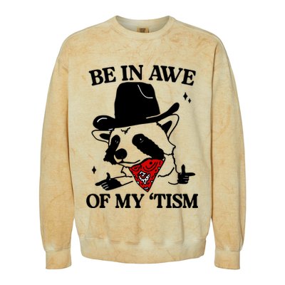 Be In Awe Of My Tism Colorblast Crewneck Sweatshirt