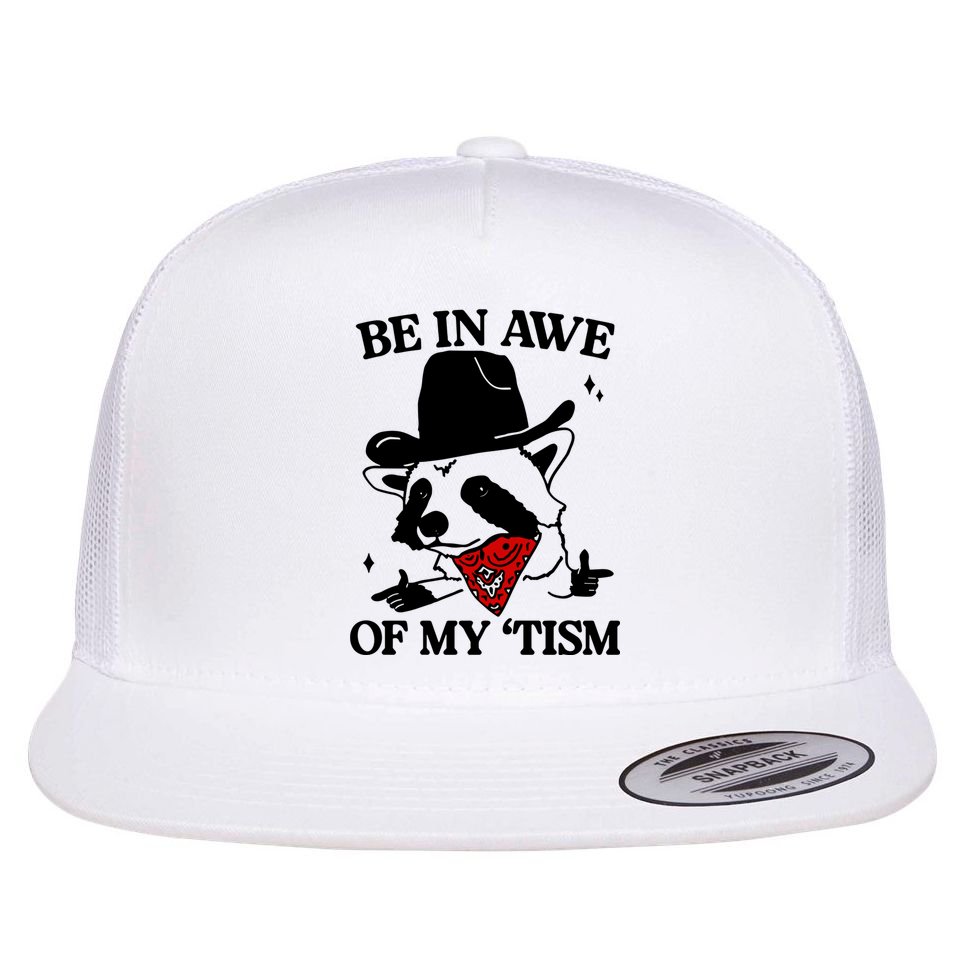Be In Awe Of My Tism Flat Bill Trucker Hat