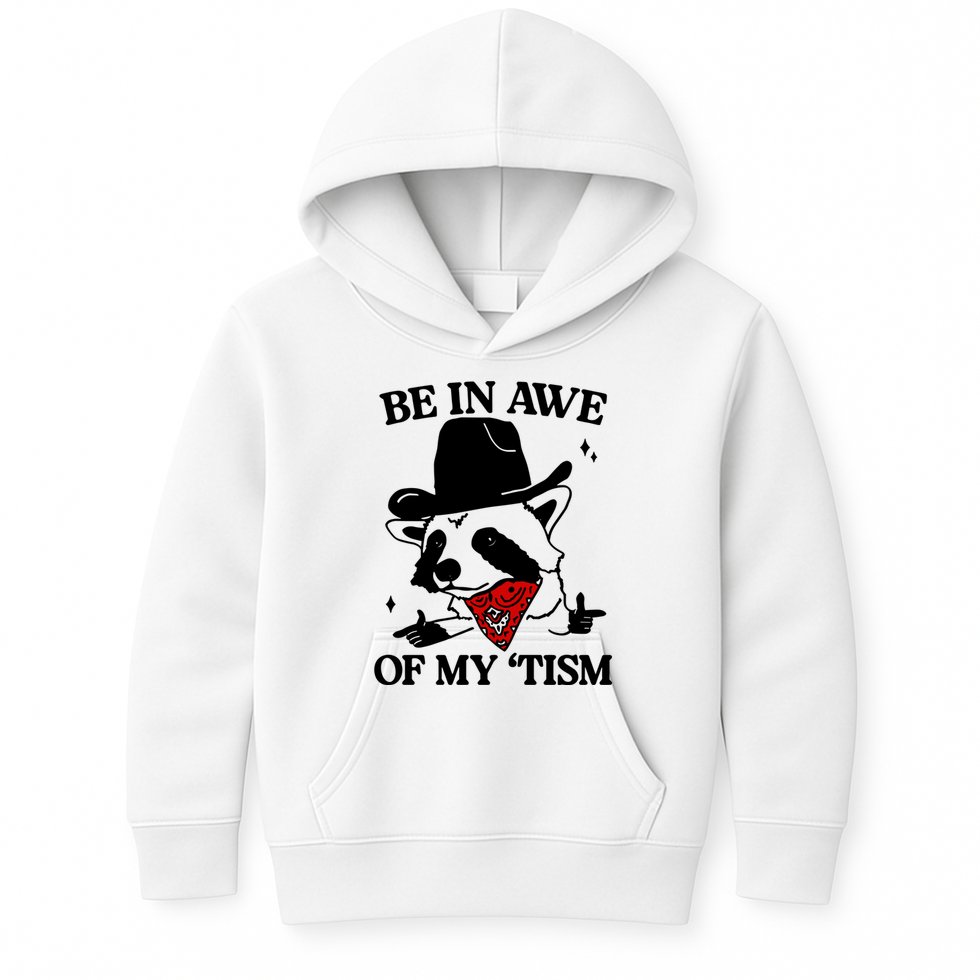 Be In Awe Of My Tism Kids Hoodie