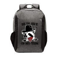 Be In Awe Of My Tism Funny Racoon Meme Retro Vector Backpack