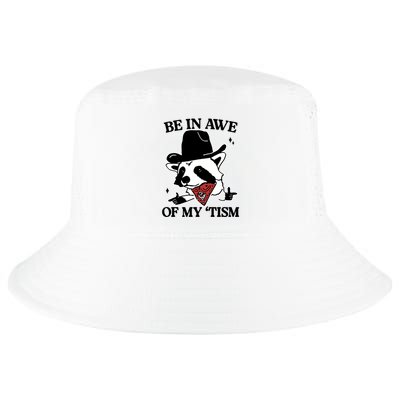 Be In Awe Of My Tism Funny Racoon Meme Retro Cool Comfort Performance Bucket Hat
