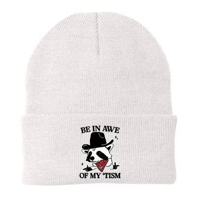 Be In Awe Of My Tism Funny Racoon Meme Retro Beanie