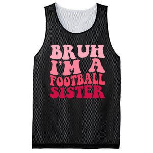 Bruh Im a Football Sister Sports High School Football Player  Mesh Reversible Basketball Jersey Tank