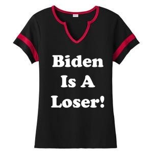 Biden Is A Loser Ladies Halftime Notch Neck Tee