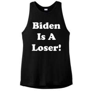 Biden Is A Loser Ladies PosiCharge Tri-Blend Wicking Tank