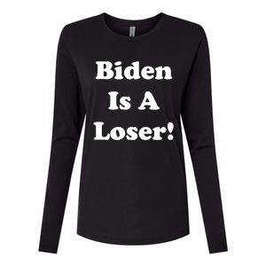 Biden Is A Loser Womens Cotton Relaxed Long Sleeve T-Shirt