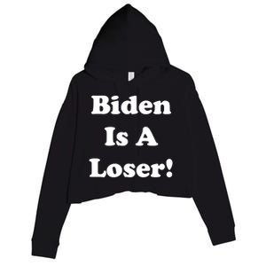 Biden Is A Loser Crop Fleece Hoodie