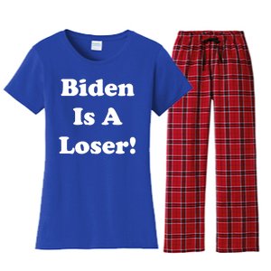 Biden Is A Loser Women's Flannel Pajama Set