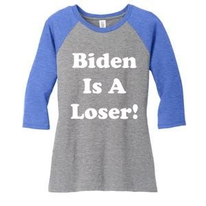 Biden Is A Loser Women's Tri-Blend 3/4-Sleeve Raglan Shirt