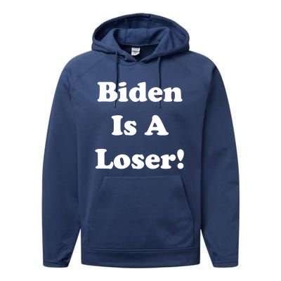 Biden Is A Loser Performance Fleece Hoodie