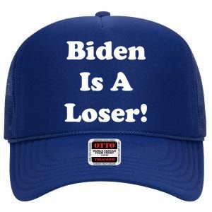 Biden Is A Loser High Crown Mesh Back Trucker Hat