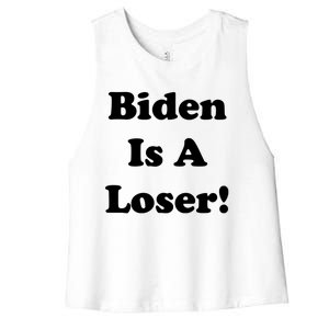 Biden Is A Loser Women's Racerback Cropped Tank