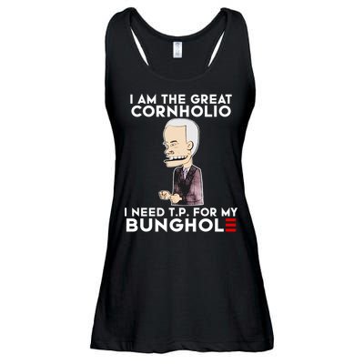 Biden I Am The Great Cornholio Cap 7 Ladies Essential Flowy Tank