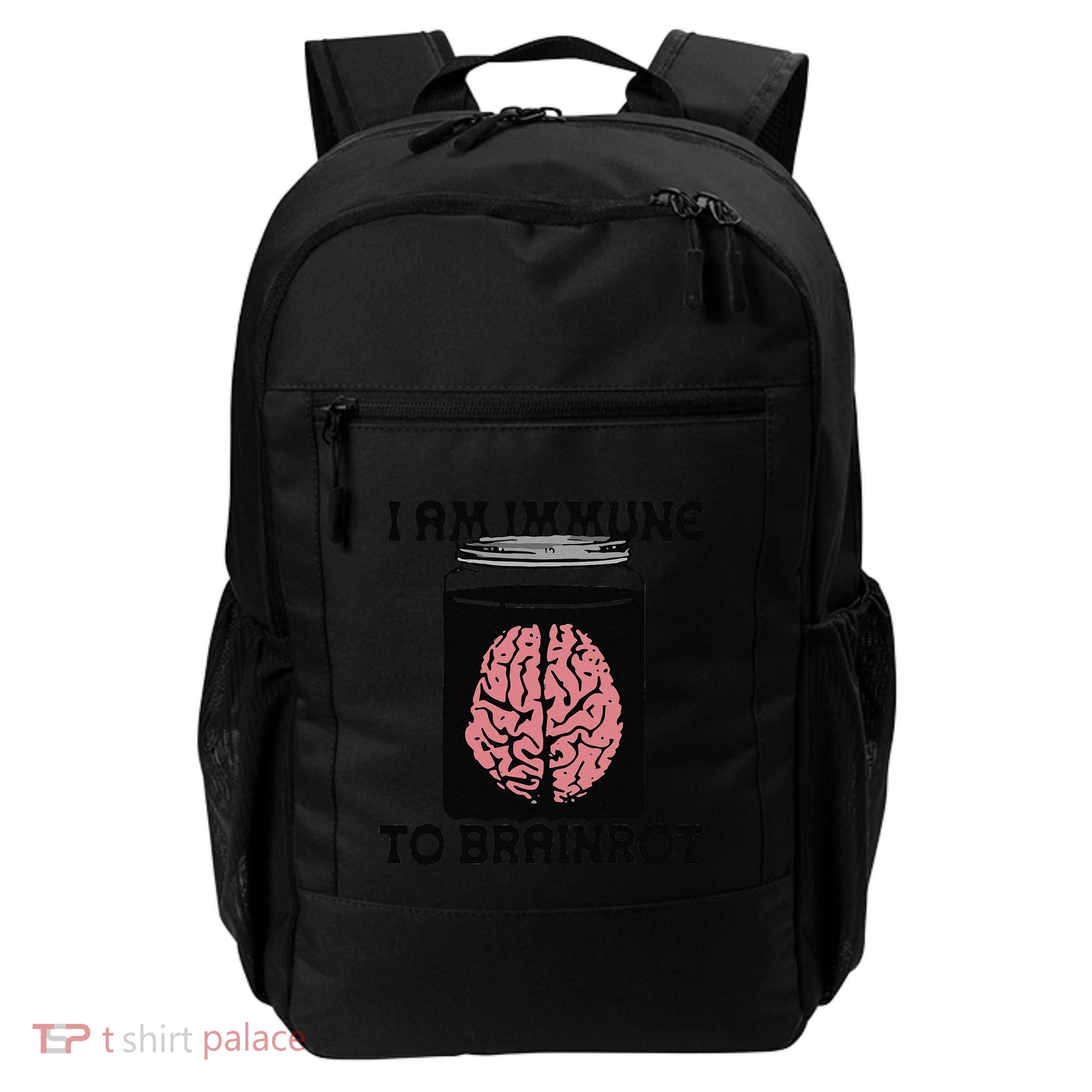 Brain I Am Immune To Brainrot Daily Commute Backpack