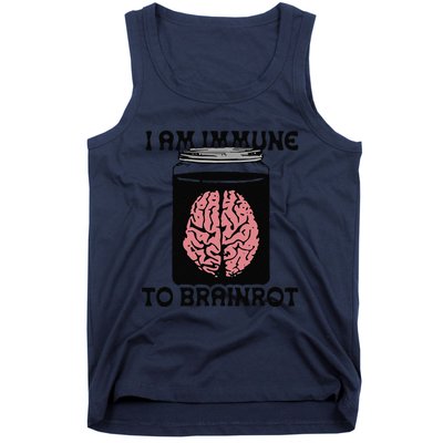 Brain I Am Immune To Brainrot Tank Top