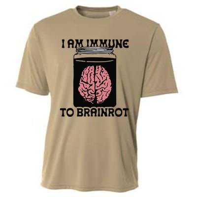 Brain I Am Immune To Brainrot Cooling Performance Crew T-Shirt