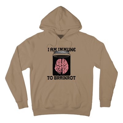 Brain I Am Immune To Brainrot Hoodie