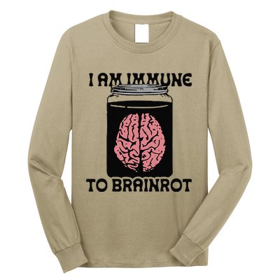 Brain I Am Immune To Brainrot Long Sleeve Shirt