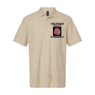 Brain I Am Immune To Brainrot Softstyle Adult Sport Polo