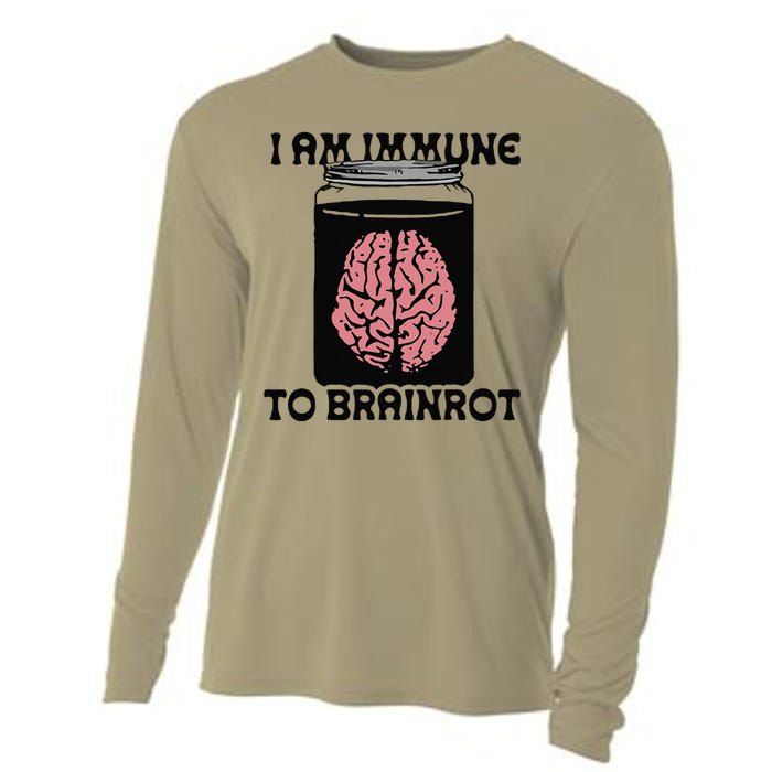 Brain I Am Immune To Brainrot Cooling Performance Long Sleeve Crew